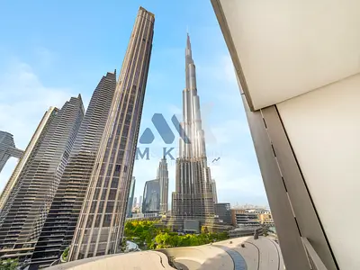 إطلالة على برج خليفة | شقة بغرفتي نوم | مفروشة | شرفة