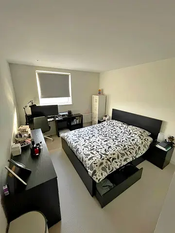 IKEA King Black Malm bed frame including IKEA King mattress