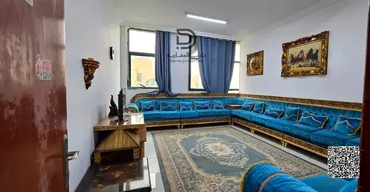Ready room and hall with an area of 1117 sq. ft. Large area for the apartment with excellent finishing and suitable for investment and currently rented - Emirate of Ajman - Al Rashidiya area 2 near al