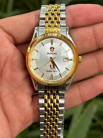 Rado Golden Horse White dial Automatic watch features a distinctive two-tone bracelet