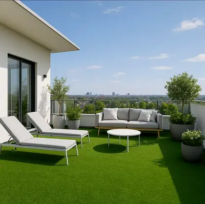 Outdoor synthetic grass turf - balcony/terrace roll (near-new)