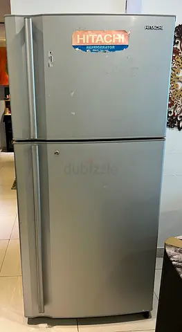 Hitachi Silver Double Door Refrigerator / Fridge - Good Working Condition