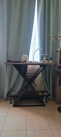 Wooden rectangular bar/console table with metal frame - execellent condition