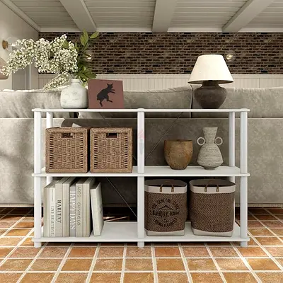 Modern 3-Tier Extra Wide Shelving Unit