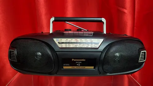 Panasonic Portable Boombox with Cassette Player and FM Radio