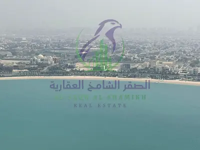 One Bedroom Apartment for Rent Sea View Al Mamzar Lake Two Balconies Two Bathrooms Near Dubai