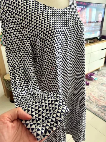 Tommy Hilfiger Blue and white geometric dress - size M-L gently used