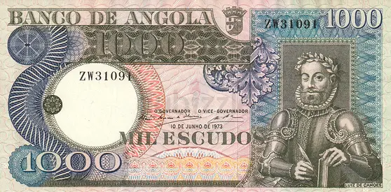 ANGOLA 1000 ESCUDOS BANKNOTE 1973
