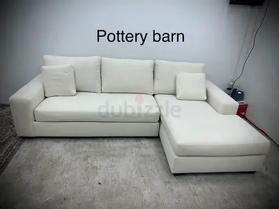 Looks great condition pottery barn lshape sofa
