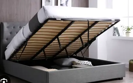 Elegant beautiful 160*200 gray colour queen hydrulic Bed