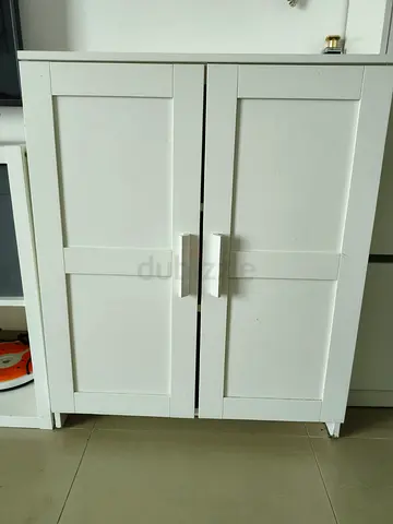 White 2-Door Storage Cabinet