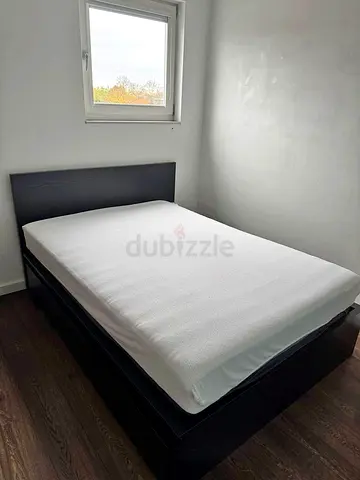 IKEA Black MALM Queen Storage Bed with IKEA Mattress 160 x 200 cm