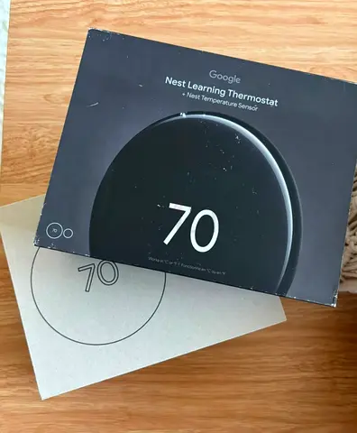 Google Nest Learning Thermostat (4th Gen, 2024) with Nest Temperature Sensor - Energy Saving Smart T