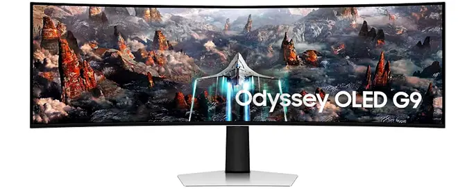 Samsung 49" Gaming Monitor G9 G93SC Odyssey OLED Dual QHD 240Hz Refresh Rate 0.03Ms Response Time, H
