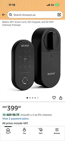 Belbas X01 Smart Door Lock with Keypad & WiFi Gateway - Black whole sale 10 packages