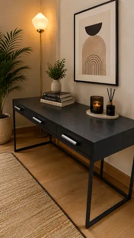 Eichholtz Manhattan Minimalist Charcoal Study Desk