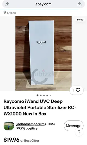 Raycom iWand RC-WX1000 UVC Portable Sterilizer - New in Box