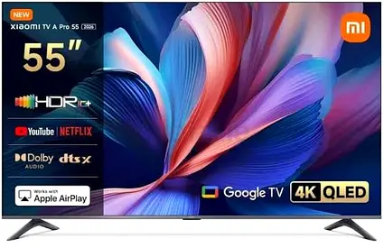 Xiaomi 55" Android Smart QLED TV - 4K, 55APRO