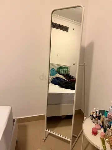 IKEA Full-length Freestanding Mirror with White Frame — Great Condition