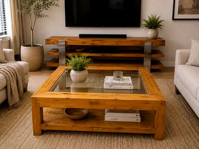 Marina Home Solid Wood Coffee Table