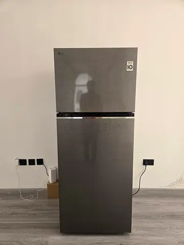 LG Top Freezer Refrigerator - Stainless Steel, Good Condition
