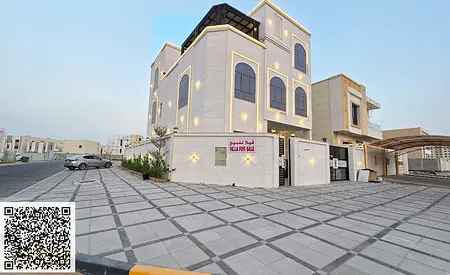 ✨ Luxury corner villa for sale in Ajman | Two natural stone facades | 7 master bedrooms | High-end German finishes ✨