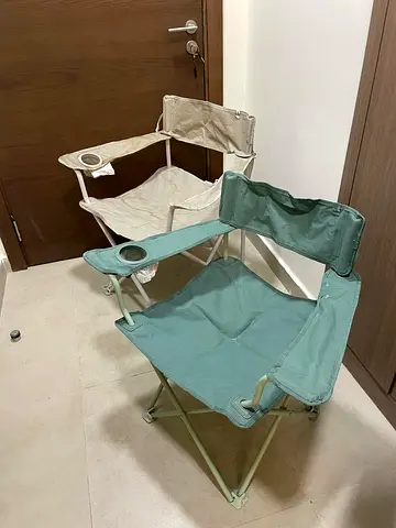 Decathlon Folding Camping Chairs – 2 Chairs – Great for Camping & Beach