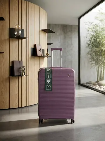 Purple Hard Shell Roller Luggage Case with Telescopic Handle 24 size
