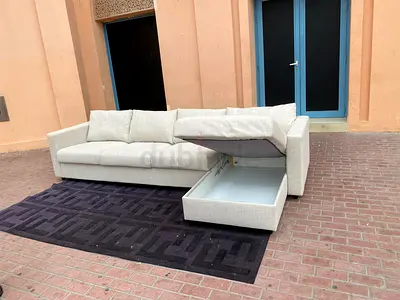 As good as like new Ikea Vimle L Shape Sofa Beige with storage