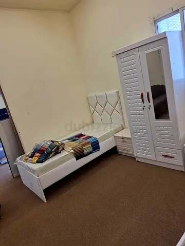 Single Bed with Wardrobe and Nightstand - White Bedroom Set