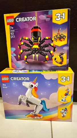 LEGO Creator 3-in-1 Spider and Unicorn Sets - New, Sealed Box