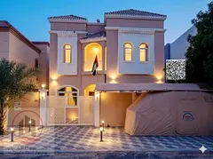 Villa for sale in Ajman, Al Yasmin area. 5 master bedrooms, living room, majlis, maid's room. Freeho