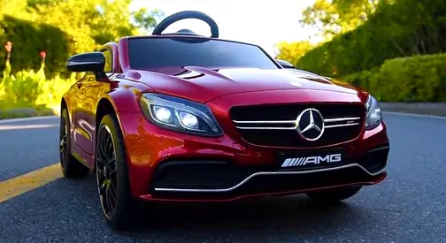 Mercedes AMG Kids 12V Ride-On Car with Remote — Red
