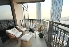 Furnished | High Floor | Burj Khalifa and Sea View