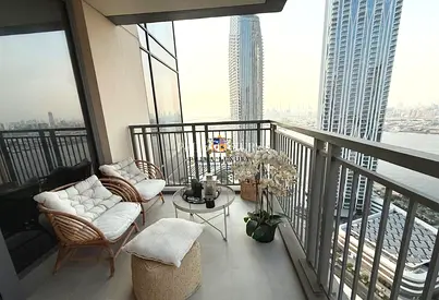 Furnished | High Floor | Burj Khalifa and Sea View