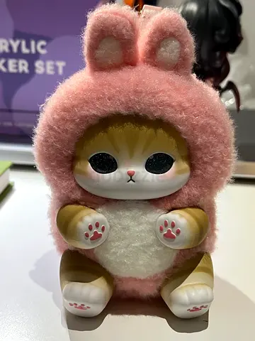 "Rabbit Cat" (Usanyan) plush pendant from the highly sought-after Mofusand Kiramekko Fluffy Kittens