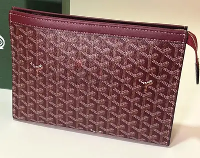 Goyard Pouch for men burgandy color
