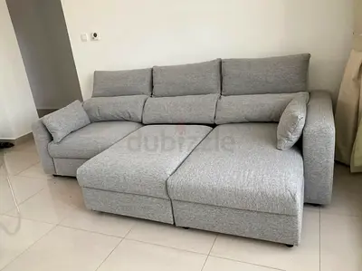 Eskilstuna L shape sofa bed under storage 😴