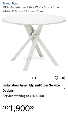 IKEA Mariedamm Round Dining Table With 4 Chair