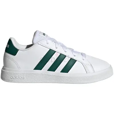White Adidas low-top sneakers with green stripes UNUSED (Size 37 1/3)