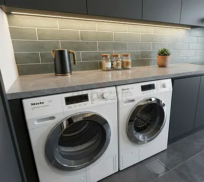 Miele Washer & Tumble Dryer Pair – White, Good Condition