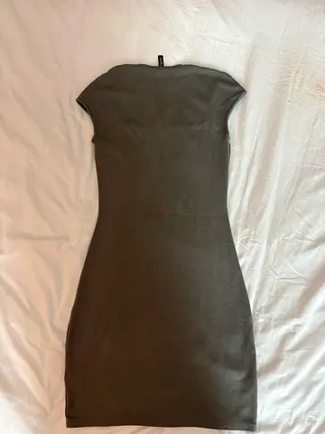 H&M Womens olive green sleeveless dress