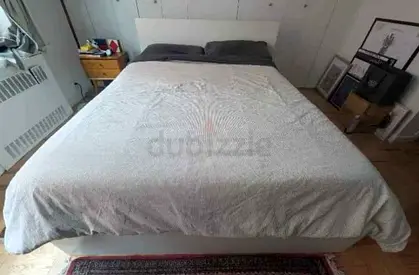 Ikea brimness double queen size bed with headboard and 2 storage