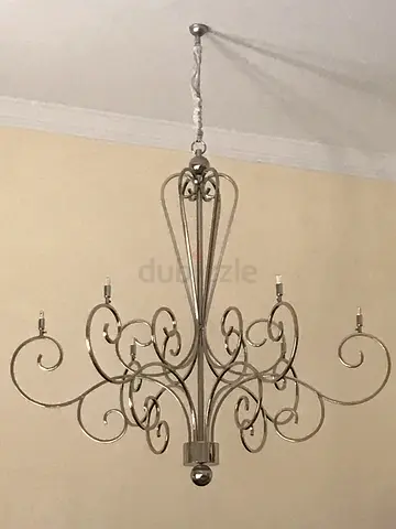 Stainless Steel Chandelier from Marina Exotic | 6-arm | Top Quality