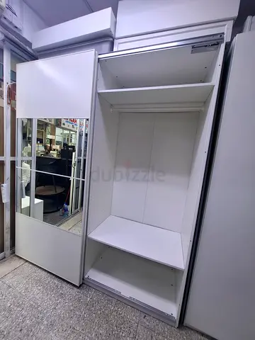 White Modular Wardrobe with Mirror and 4 Drawers - Good Condition