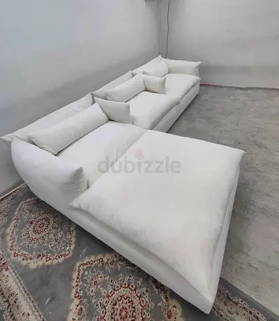 New condition marina home feather 🪶 filled cushions lshape sofa
