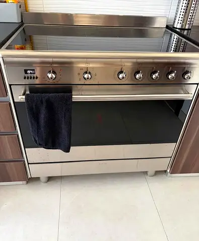 Sele Smdg 90/60 cm 5 Eyes Full Electric Ceramic Cooker Range