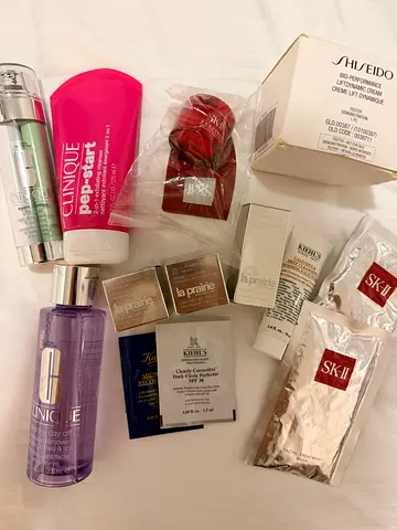 Assorted skin care products