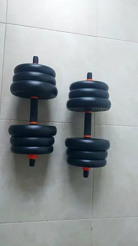 Dumbbell Set 20 kg and connecting rod for Barbell