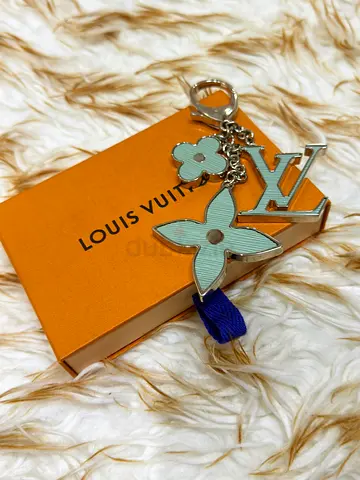 Louis Vuitton Monogram Flower Keychain / Bag Charm (Blue) - Preowned